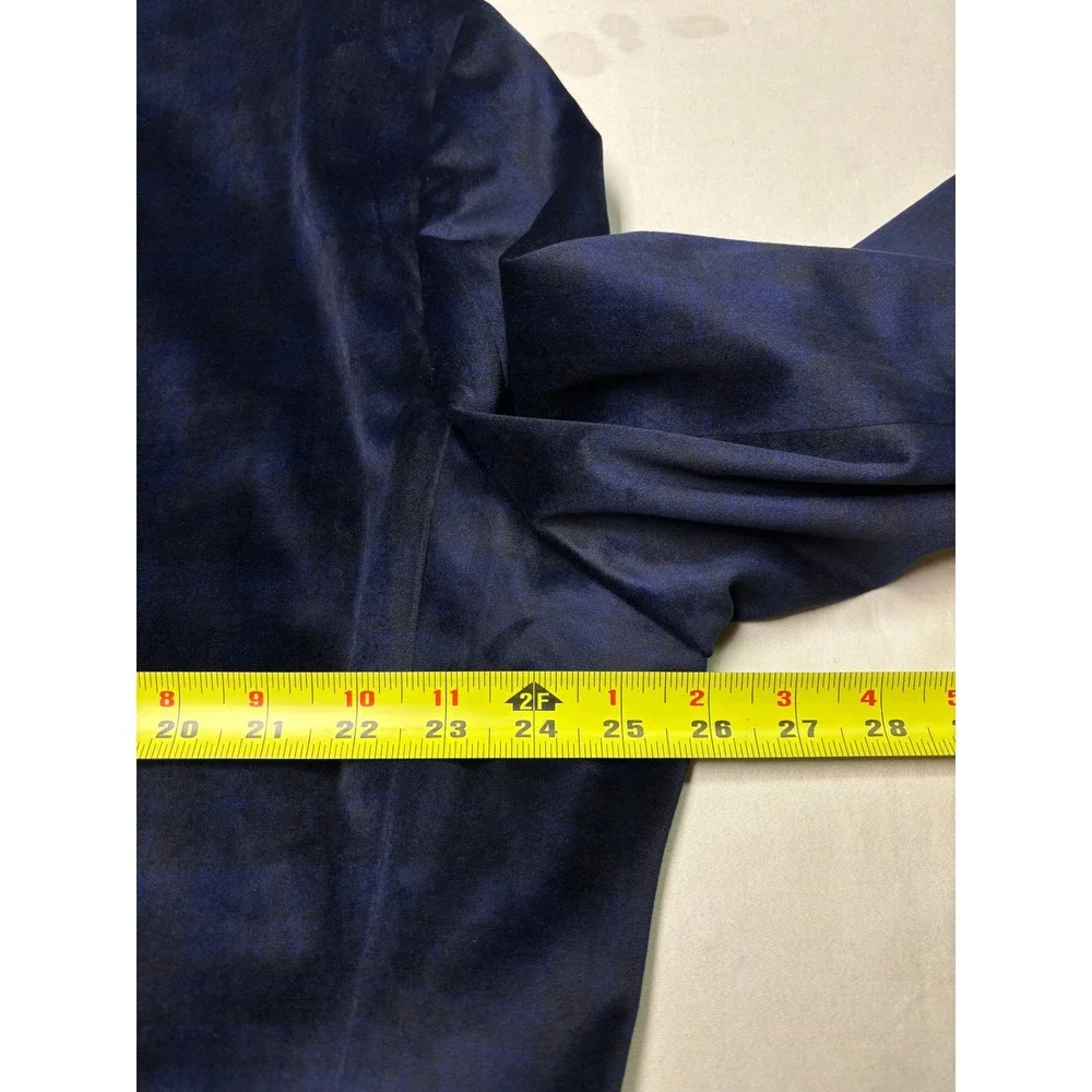 Lauren Ralph Lauren Mens 50R Navy Blue Velvet  Blazer Paisley Lining Coat
